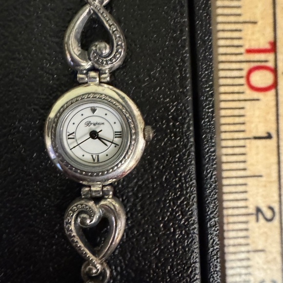 Brighton Silver Victoria Women's Watch with Floral Design and Toggle Closure - Picture 2 of 8